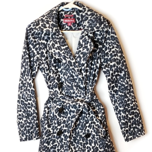 Merona Jackets & Blazers - Merona print trench coat / rain jacket, S